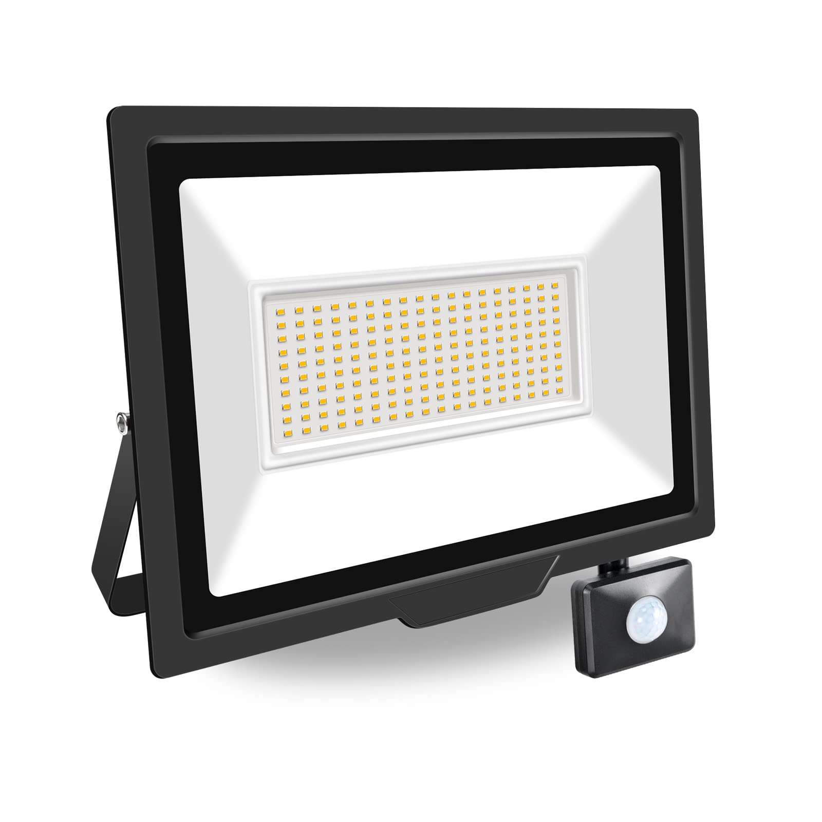 PICAA 150W LED Flood Lights Outdoor, Super Bright Security Lights with Motion Sensor, Waterproof Floodlight, Warm White (3500K) Wall Light, for Garden, Yard, Garage, Patio,Warehouse, Parking Lot