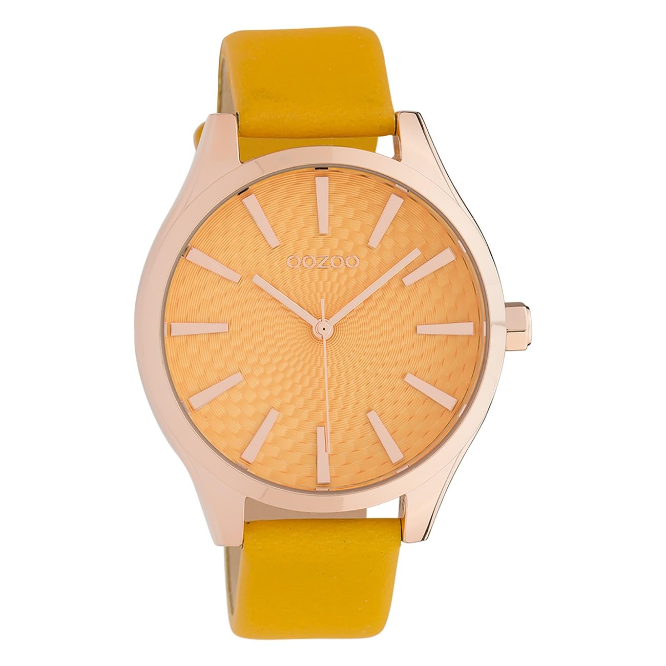 Oozoo Women's Watch with Leather Strap 42 mm Orange/Orange C10466