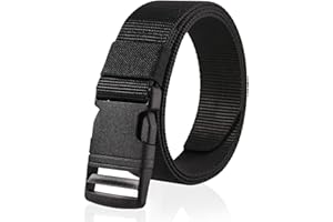 MIJIU Nylon Belts for Men 1.5inch Military Tactical Belt Adjustable Slide Plastic Buckle Web Canvas Belt Outdoor