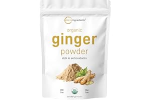 MICRO INGREDIENTS Organic Ginger powder, 2lbs (32oz) | Premium Source for Spice & Seasoning | Great for Baking, Cooking & Tea | Additive Free, Non-GMO, Bulk Supply