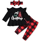 Aalizzwell Infant Baby Girls Christmas Outfit