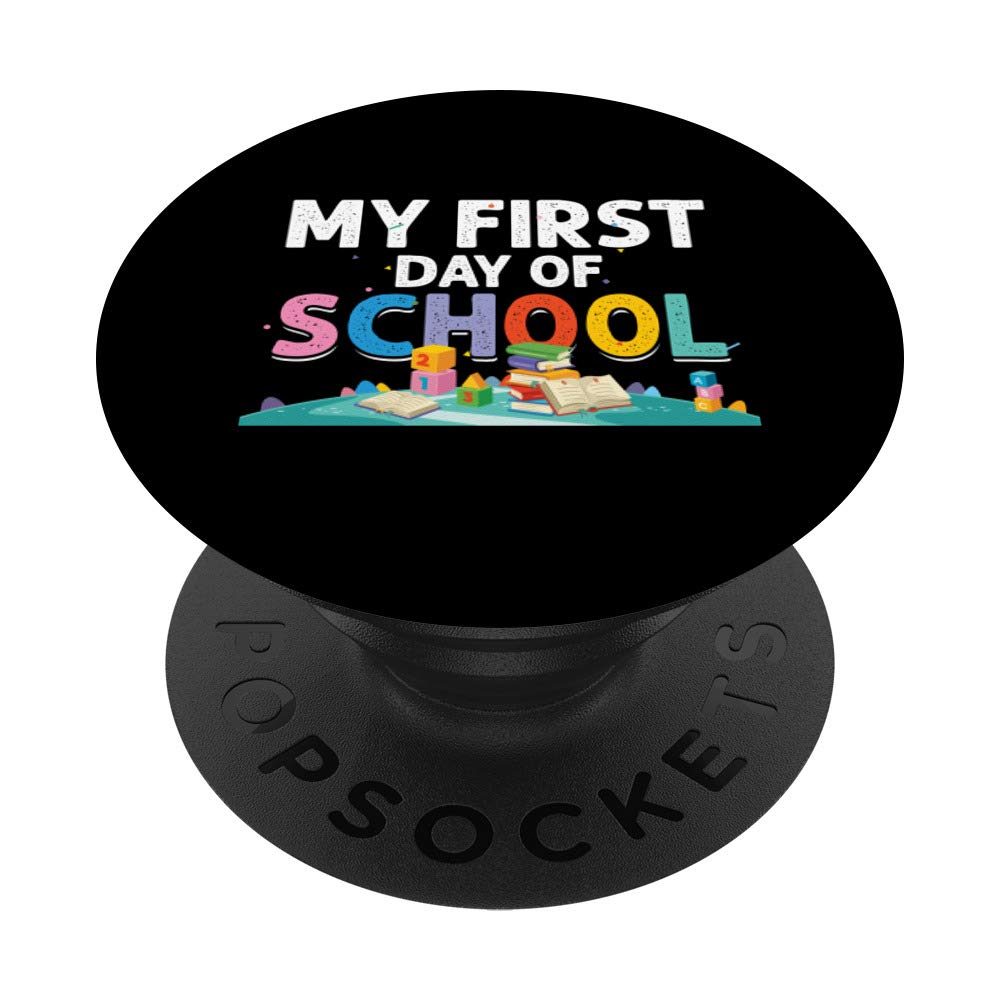 First Day School College University Student Books Learn Gift PopSockets Grip and Stand for Phones and Tablets