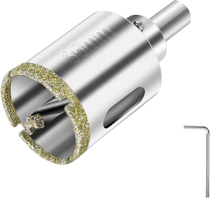 flintronic Diamond Drill Bit 35mm Center Guide Glass Tile Core Drill