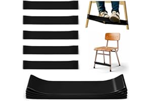 WNSIRVY 5 Pack Chair Bands for Kids with Fidgety Feet, ADHD Tools for Kids, Improve Focus & Reduce Restlessness, Chair Bands for Sensory ADHD ADD Autism - Classroom & Home Must Haves (Black)