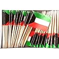 One Box of 100 Country Toothpick Flags, 100 Small Mini International Flag Cupcake Toothpicks or Cocktail Picks (Kuwait)