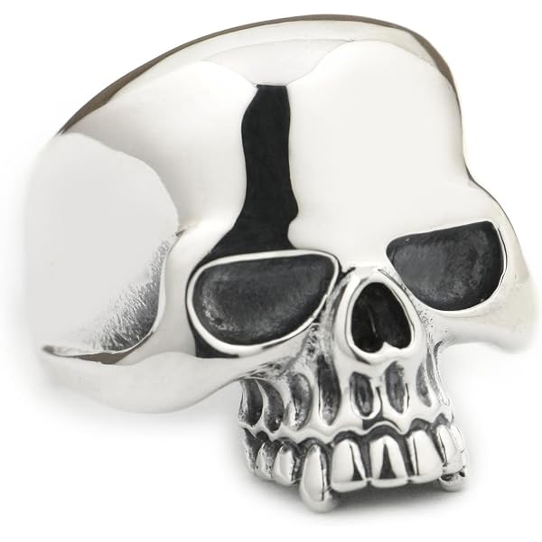 UnBranded 925 Sterling Silver Skull Ring For Men – Heavy Biker Punk Rocker Style, Size 7 To 14