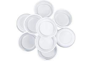 Taiyin 100 Pieces Mailing Tubes Plastic End Caps Cardboard Shipping Tube Plastic White End Caps for Mailing Tubes, Round(2 Inch)