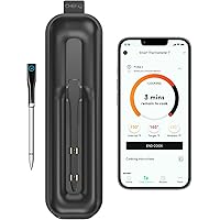 Chef iQ Smart Wireless Meat Thermometer, Unlimited Range, Bluetooth & WiFi Enabled, Digital Cooking Thermometer with Ultra-Th