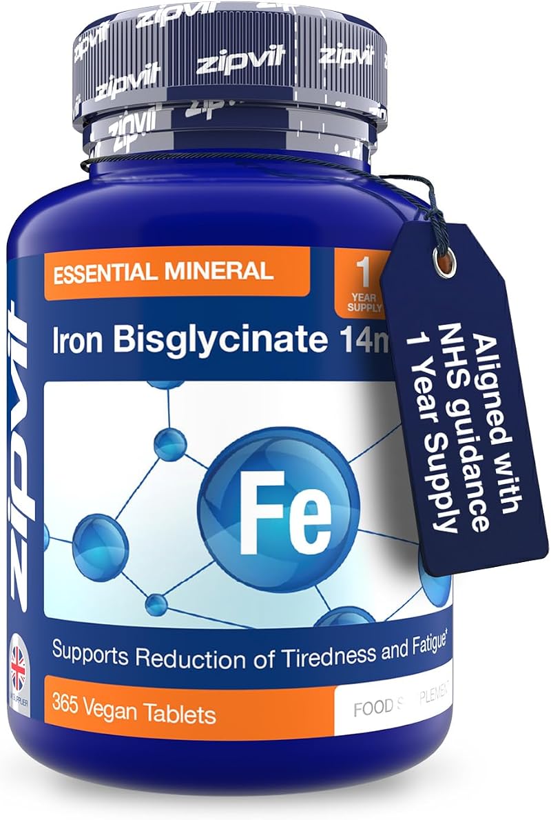 Zipvit Iron Tablets 14mg 365 Vegan Tablets 1 Year Supply