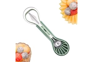 XGIZMOO Melon Baller Scoop Set - 6 in 1,Stainless Steel Fruit Cutter,Seed Remover Cutter,Watermelon Scooper Fruit Scooper and
