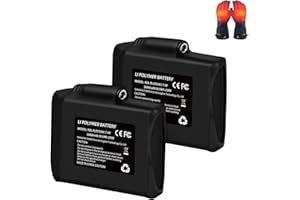 AERX 7.4V 5000mAh Li-Polymer Rechargeable Battery Pack Replacement Set Compatible with Heated Gloves Liners Mittens Socks Vest Jacket Hand Muff Charger 7.4v Battery(2 Pack)