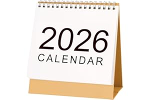 Small Desk Calendar Sep. 2025 - Dec. 2026, Motivational Decor Flip Calendar for Desk Stand Up Calendar Home School Office Tab