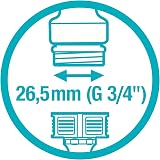 Gardena Tap Connector 26.5mm G 3/4 Inch Hose Adapter Anti-Splash Frost-Proof view 7