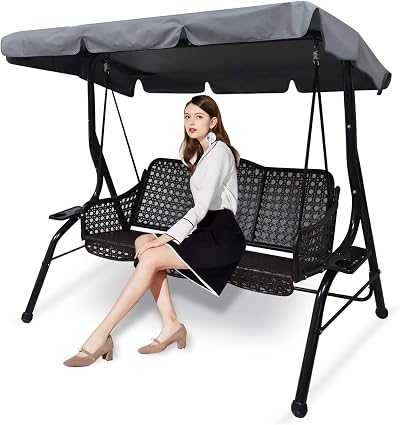 Wudlad Garden Swing Canopy Replacement 195x125cm Waterproof UV PA Polyester