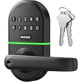 Keypad Door Lock with Handle, Smart Keyless Entry with Code for Front Door | No App or Wi-Fi, Easy DIY Install, with 20 Passcodes and 2 Keys, Auto-Lock, One-Touch Lock, Passage Mode, Backlit Keypad
