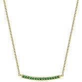 SNGIA 18K Gold Plated Stackable Adjustable Curved Horizontal Bar with CZ Pendant Necklace For Women by SNGIA, Dainty Drop Layered Trendy Birthstone Gemstone Charm Statement Jewelry Gifts, Bohemian Vintage Handmade Unique Cute Thin Skinny Dainty Chain Beaded Necklace, Summer Beach Fashion Nickle Free Created Rhinestone Accessories