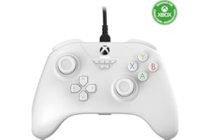 Snakebyte Wired Video Game Controller - Xbox Series X|S, Xbox One & PC - Officially Licensed –Gamepad Base X - Hall Effect Sensors for Precision Joysticks/Triggers – 3.5mm Audio Jack – White