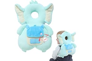 GENERIC Baby Head Protector Backpack with Knee Pads | Adjustable Safety Pillow for Crawling & Walking Toddlers 6-36 Months, Breathable Infant Travel Essentials (Elephant-B)