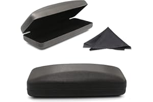 SMARTTOP Hard Shell Eyeglass Case- Glass Case With Cleaning Cloth, Glasses Case hard shell for men women