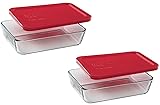 Pyrex Rectangle Food Storage, Pack of 2, 3 cup, Box