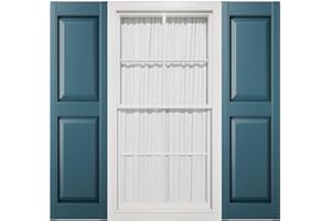Mid America Mid-America 00021239166 Standard Size Williamsburg Double Panel Vinyl Shutters, w/Installation Shutter-Lok's & Matching Screws (Per Pair), 166, 12"W x 39"H, Midnight Blue