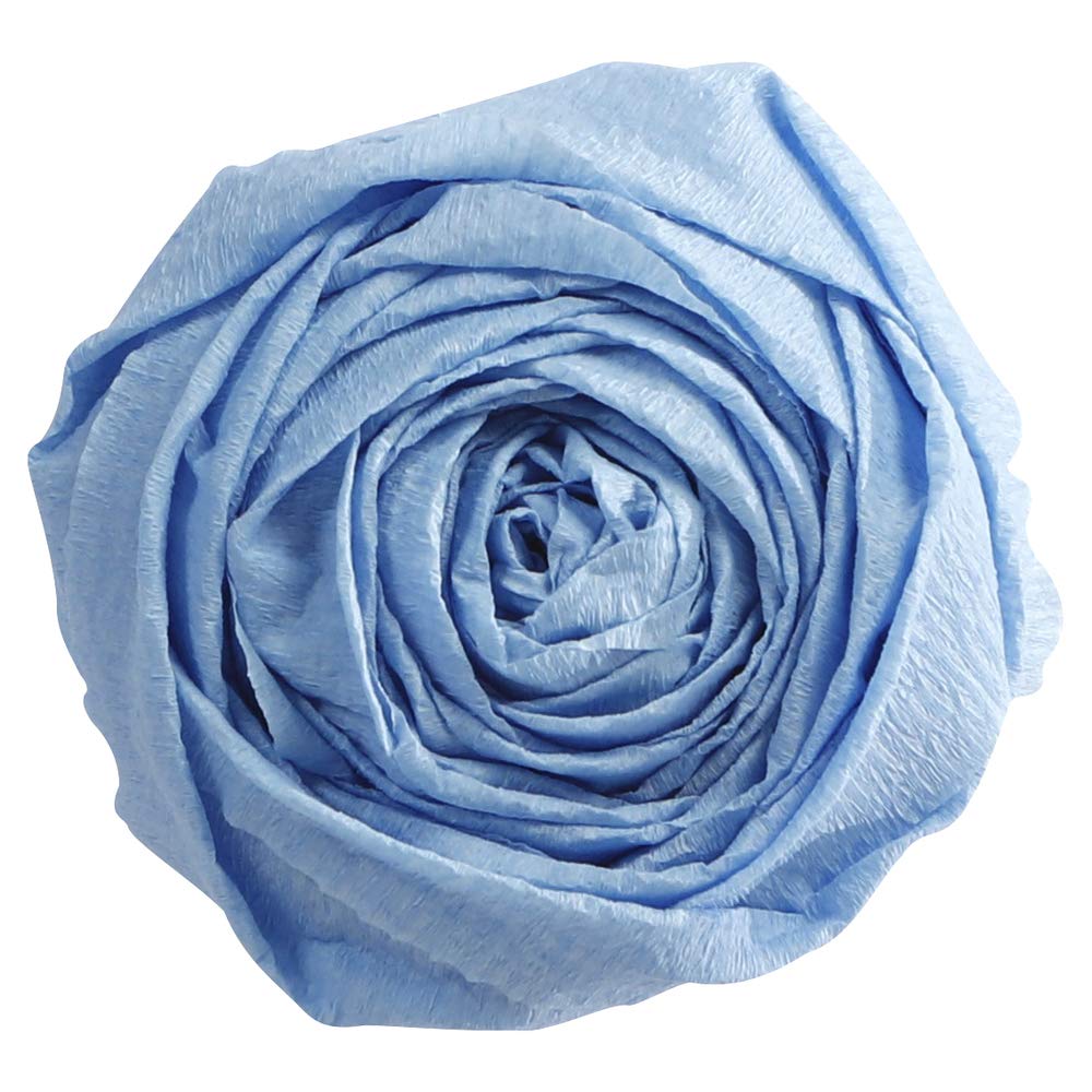Clairefontaine 901027C Pack of 10 Sheets of Crepe Paper - Sky Blue - Format 2x0.50m - Crepe 40% - Creative leisure for Adults and Children - Arts & Crafts