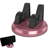 Flygun 1 PC Car Dashboard Mobile Phone Holder, 360 Rotatable, Non-Slip Center Console Desktop Navigation Holder Compatible iPhone Smartphones, Universal for Car (Pink & Black)