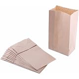 100-Count Brown Kraft Paper Lunch Bags - 2 Lb Capacity Eco-Friendly Gift & Snack Bags