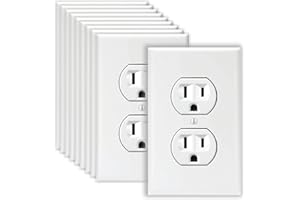 GRIT KULTURE GRITKULTURE Pretend Electrical Outlet Decal Stickers 10 Pack- High-Resolution Hilariously Funny Joke Prank Power Outlet Decals, Wall Outlet Decal Gag Is Great For Office and Airport
