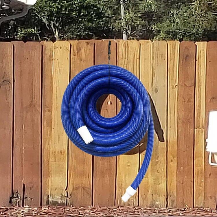 Heavy Duty Wall-Mounted Metal Hose Bracket, Pool & Garden Hose Organizer - Holds Up to 60 Feet (50 lbs)