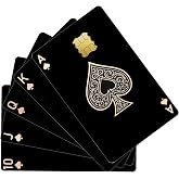 Ynaquest 5 PCS Credit Card Skin Poker Theme Spades Credit Card Skin Sticker Cover Vinyl Stickers for Debit Credit Cards Cute Waterproof Skins Cover for Bank Transportation Metro Key Cards