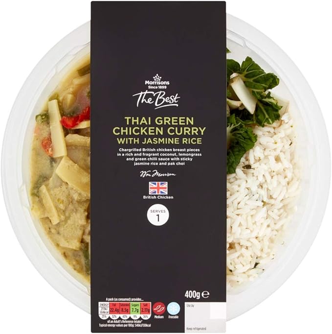 Morrisons The Best Thai Green Chicken Curry With Jasmine Rice 400g