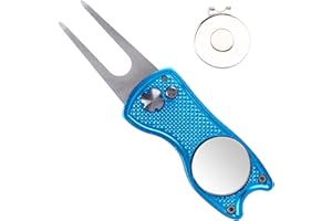 Eshan Golf Divot Tool with Ball Marker Magnetic Hat Clip Golf Court Accessories Gifts for Men Women Golfer