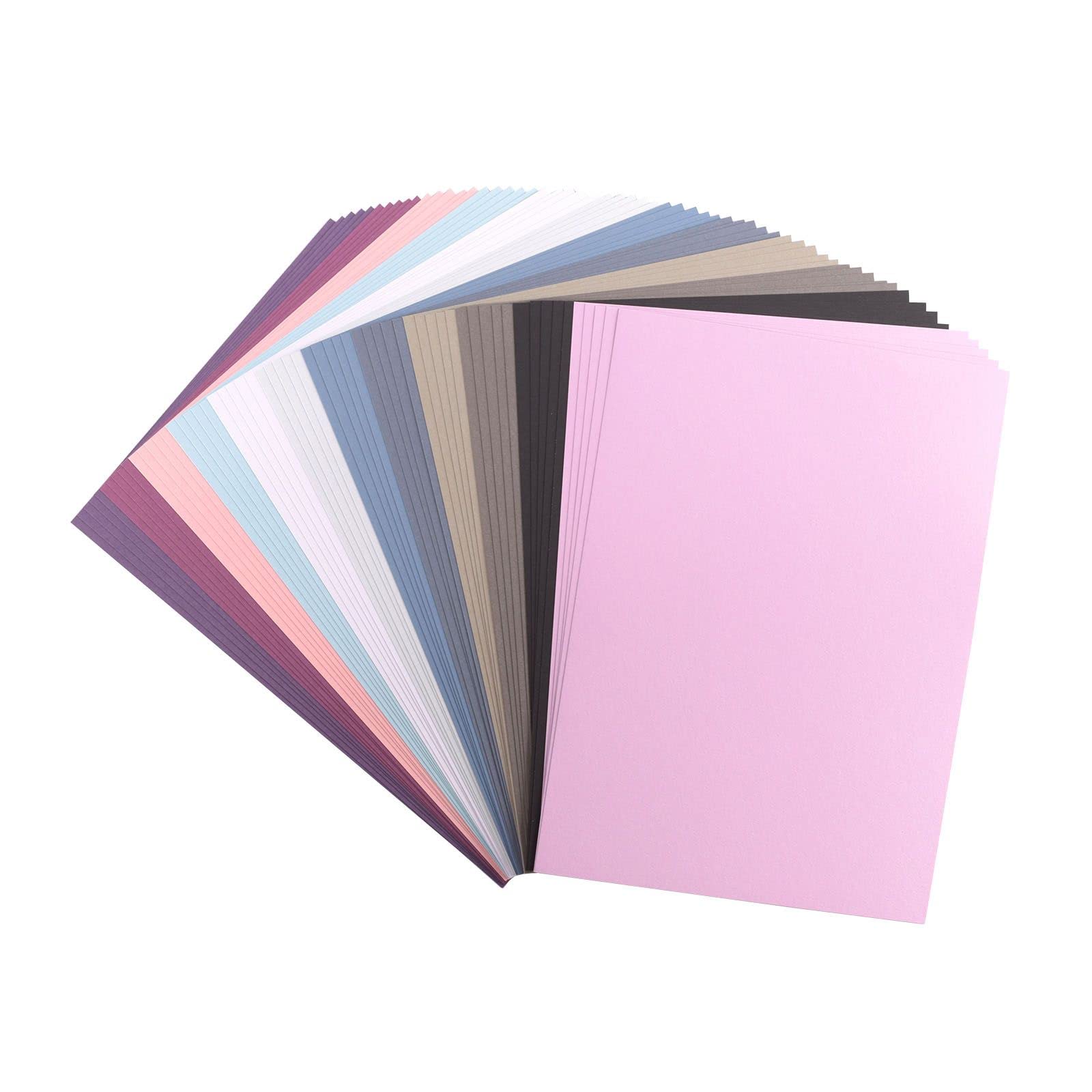 Florence Cardstock Smooth Multicoloured - Coloured Card Making Supplies A4 - Winter - 12 x 5 Sheets - Coloured Paper for Scrapbooking, Card Making and Other Paper Crafts - 216 GSM