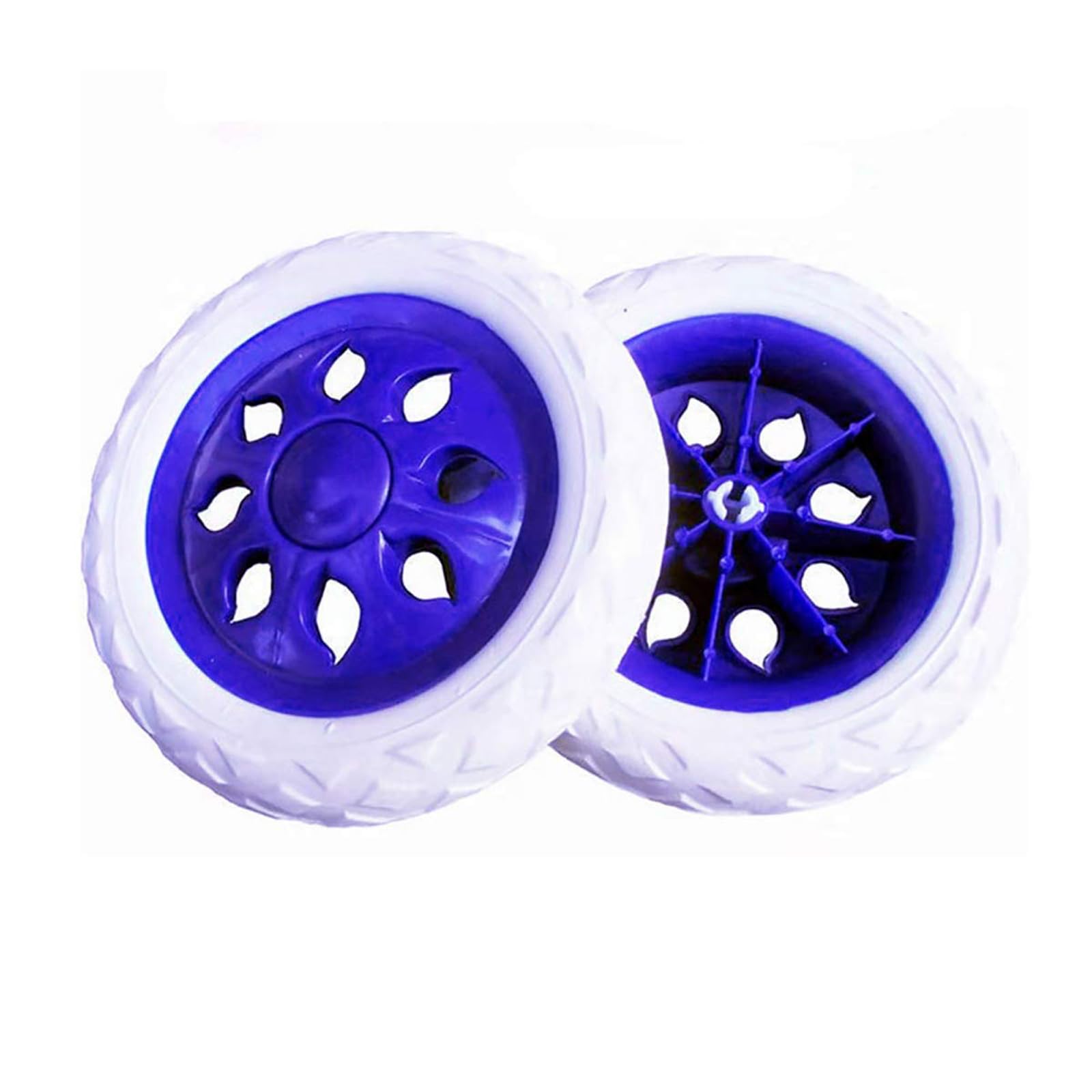 SagaSave Shopping Cart Wheels Trolley Caster Replacement 6 Inch Diameter Rubber Foaming Blue, 2 PCS Shopping Trolley Wheels