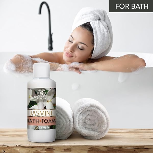 BATH FOAM JASMINE 34 FL OZ (1000ML) – BODY CARE – BEAUTY – BATHING – BODY CARE – WELLNESS – RELAX – AROMATHERAPY – SPA – EXOTIC AROMA – BUBBLE BATHS