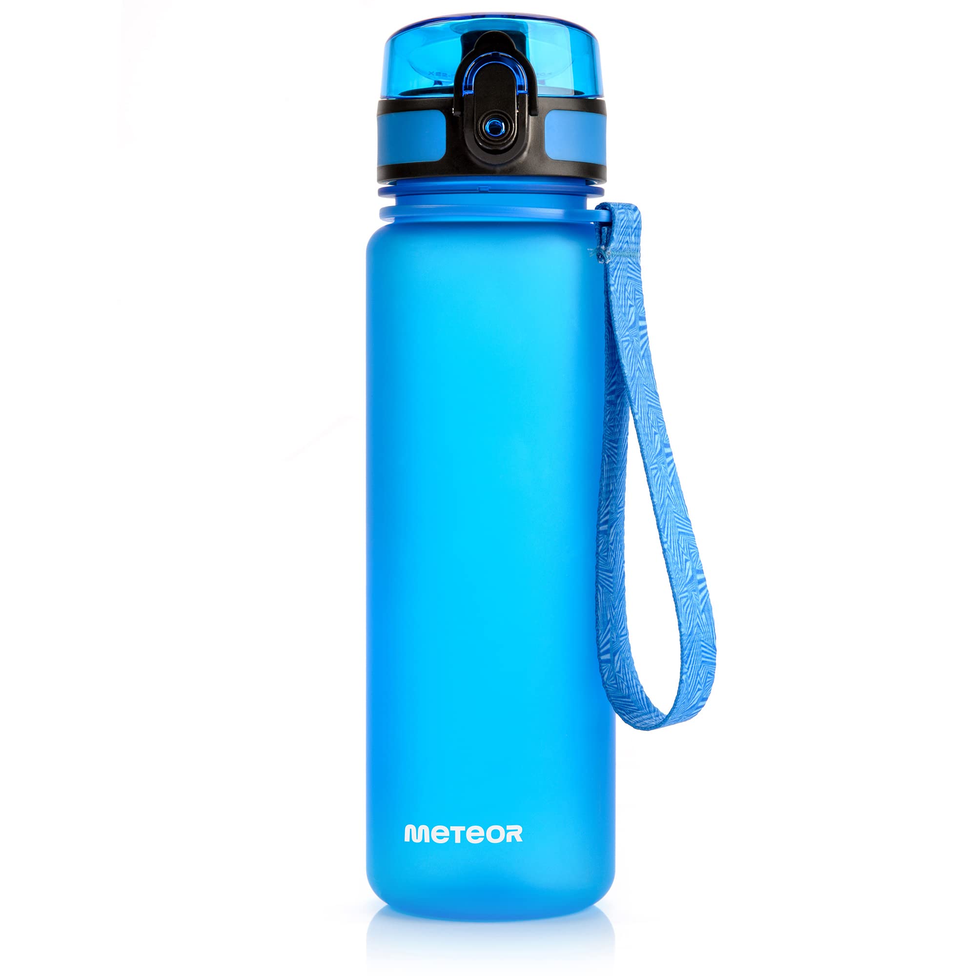 meteor Water bottle 500 ml – Secure flip lid with lock for daily hydration – Durable and practical sports water bottle for training and travel – Sport water bottle Blue