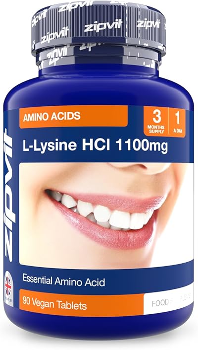 Zipvit L Lysine 1100mg 90 Vegan Tablets High Strength 3 Month Supply