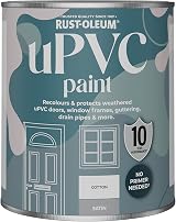 Rust-Oleum Satin uPVC Door Window Paint Cotton White 750ml Weather Resistant view 7