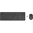 HP 330 Wireless Keyboard and Mouse Combo - 2.4 Ghz Wireless USB Receiver - Chiclet Keys, 12 Keyboard Shortcuts - 1600 DPI Multi-Surface Mouse - LED Num Lock, Caps Lock, Scroll Lock (2V9E6AA)