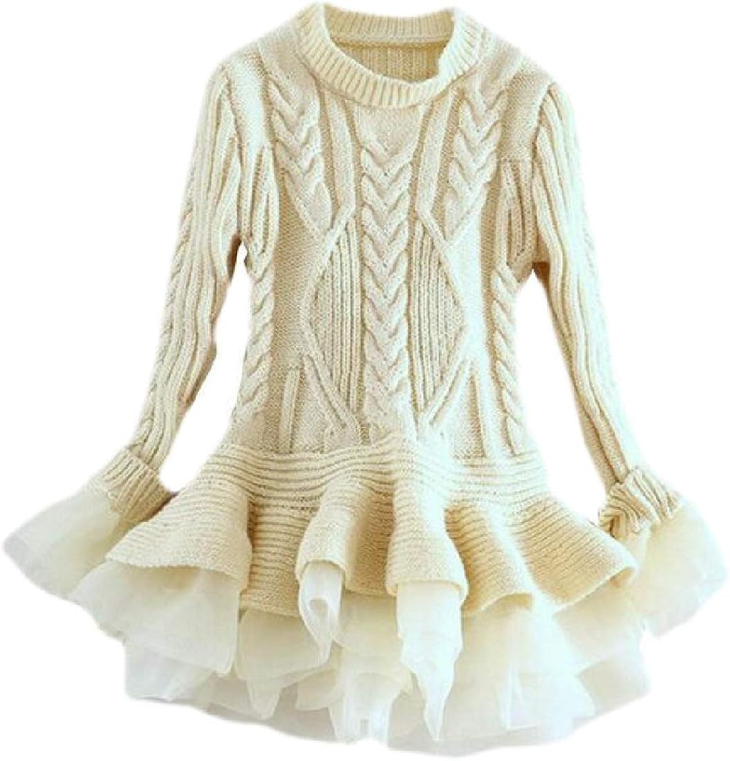 pullover knitted tulle dress