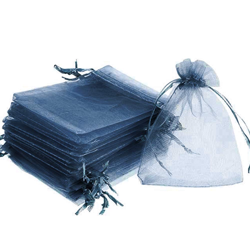 Time to Sparkle 25pcs Pouches Organza Gift Bags Oragnza Wedding Party Favour Jewellery, 17x23cm, Navy Blue — image 1