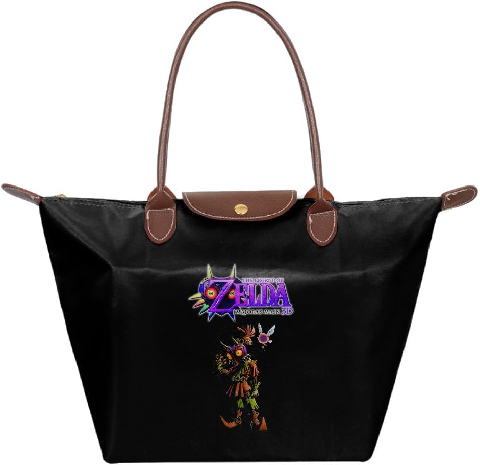 Legend Of Zelda Majoras Mask Womens Waterproof Handbag Tote Shoulder Bags Black
