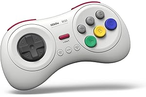 8Bitdo M30 Bluetooth Controller for Switch, Windows and Android, 6-Button Layout for SEGA’s Classic Games (White)
