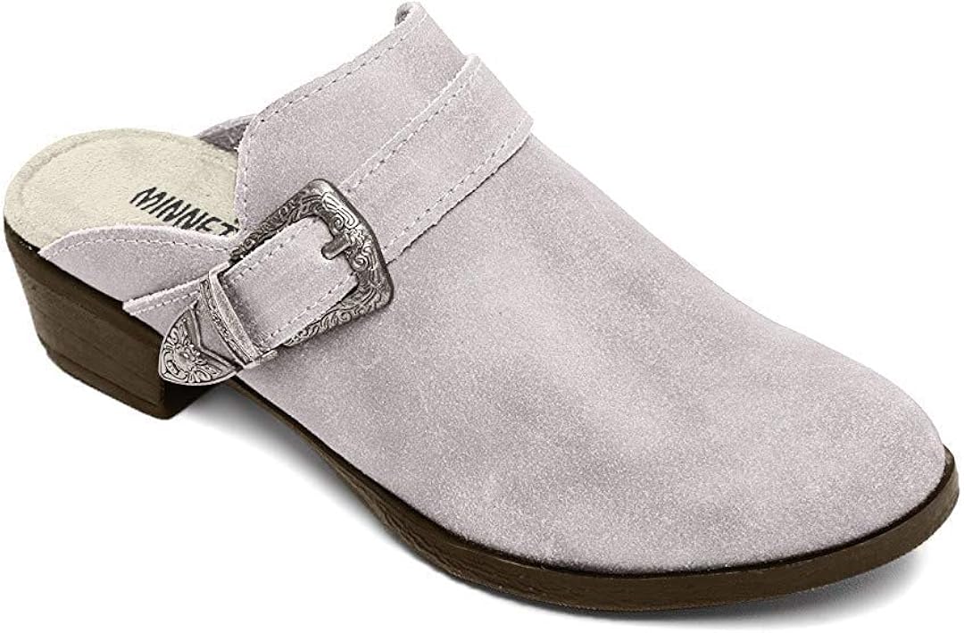 leather slip on mules