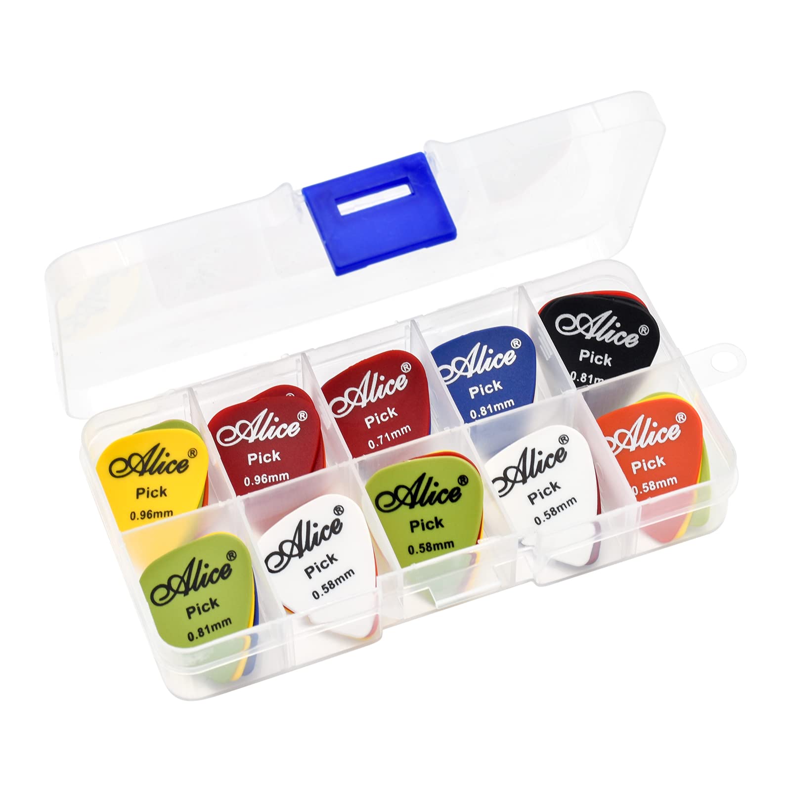 Skyzone 30 Pcs Heart-shape Guitar Picks, Matte Surface Plectrums for Acoustic, Electric, Bass Guitar (Random Colors, 0.58mm, 0.71mm, 0.81mm, 1.2mm, 1.5mm)