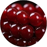 Bidyingvic 8MM 100PCS Natural Stone Red Agate Loose Beads for Jewelry Making DIY Bracelet