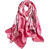 MEISEE 100% Mulberry Silk Long Scarf for Women Large Oblong Sunscreen Shawls Wraps Neck Headscarf Hair Wraps Gift Packed