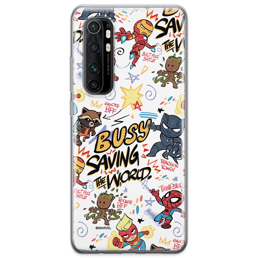 ERT GROUP mobile phone case for Xiaomi MI NOTE 10 Lite original and officially Licensed Marvel pattern Avengers 026 optimally adapted to the shape of the mobile phone, case made of TPU