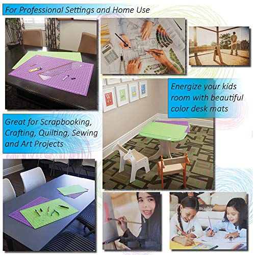 KC Global A1 (36"x24") Professional Grade Self-Healing Cutting Mat (Neon Green) - Odor-Free, Reversible, Eco-Friendly, Durable, Bright Color Premium Desk Mat for Crafters, Quilters, and Hobbyist
